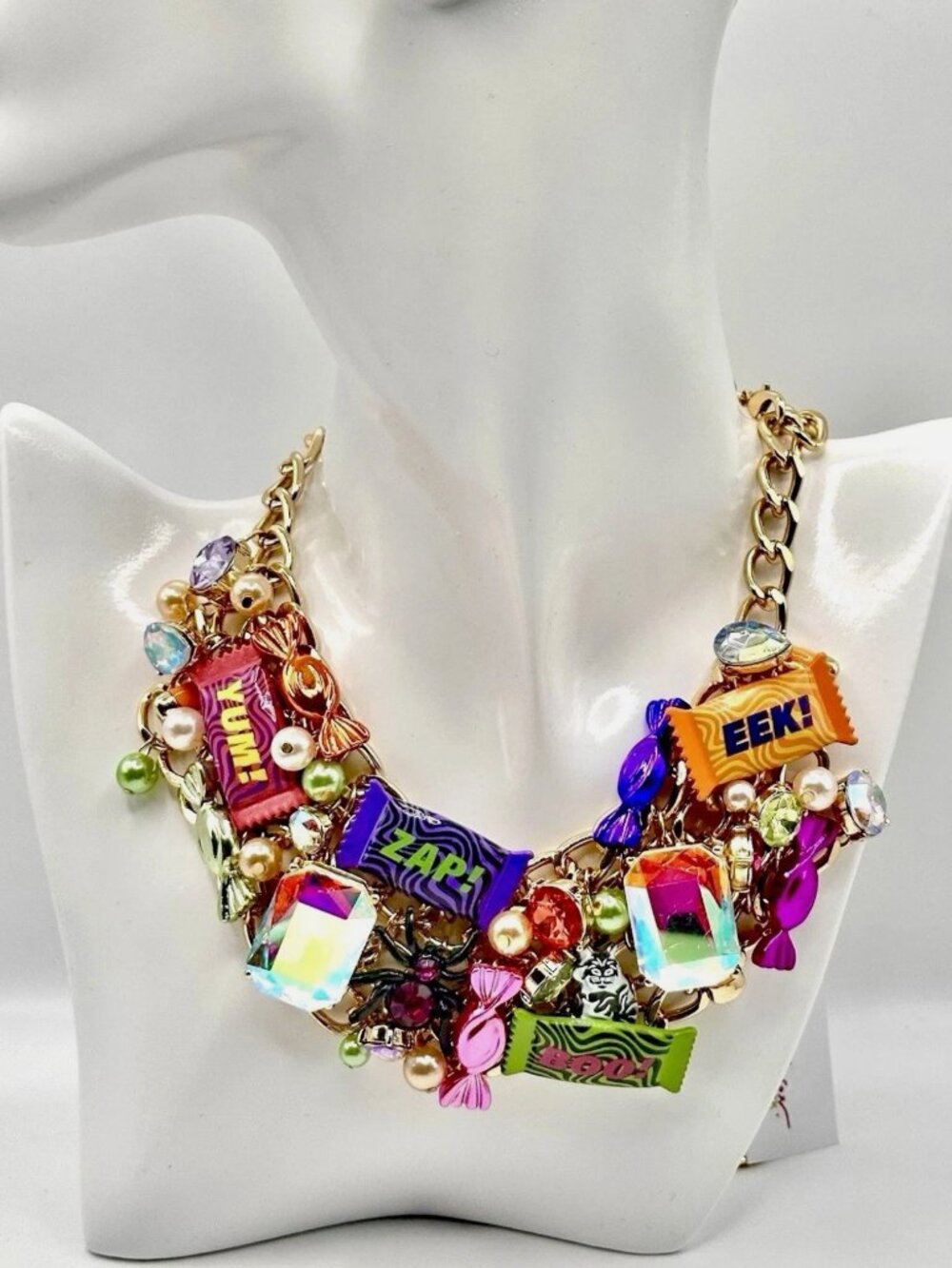BETSEY JOHNSON Halloween Candy Necklace Glow In The Dark!